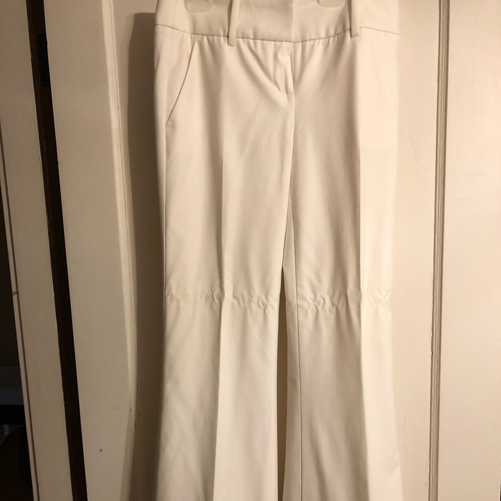 White Bebe wide leg dress pants size 2